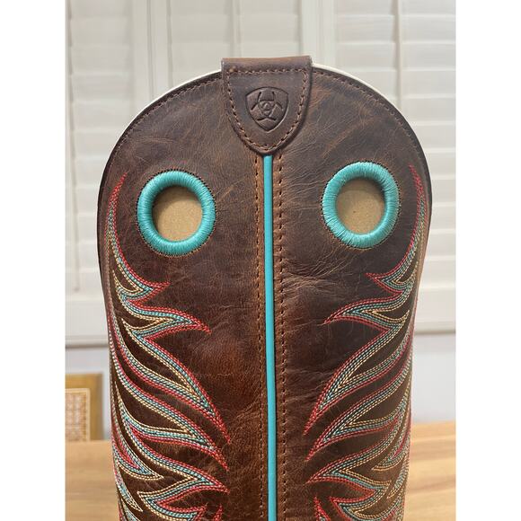 Ariat Womens Round Up Ryder Western Boot Sassy Brown Leather Size 9.5 NIB Cowboy - Picture 14 of 15